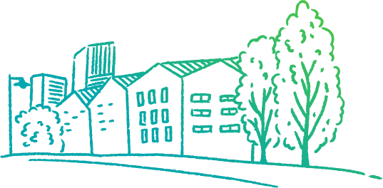 イラスト:街並み